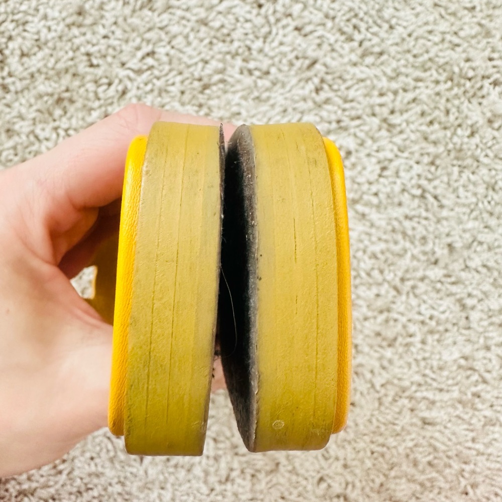 Hermes Oran Yellow Slide flip Sandals - Picture 7 of 12